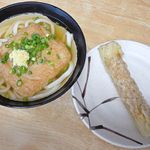 マルタニ製麺 - かけそのまま+お揚げとちくわ天