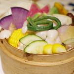 月世界 - 蒸し野菜の盛り合わせ
