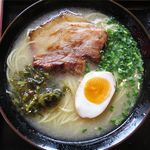 ラーメン櫻島 - 一枚チャーシュー麺のアップ