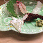 鮓廣嶋 - 蛸2切れ食べた後です。蛸はとても、とても、とても美味しいです。