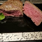 ステーキ アイ - シャトーブリアンを切った断面