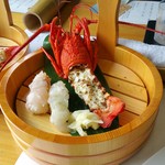 日本料理竹りん - 伊勢海老の鮨とコキール