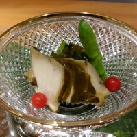 日本料理 幸庵 - 煮鮑・肝醤油和え（アップ）