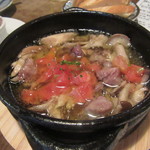 やきとんひなた - 「豚ホルモンMIXと色々キノコのオイル煮」（￥380）