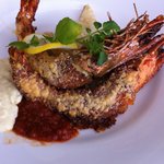 ランチのエビのオーブン焼き