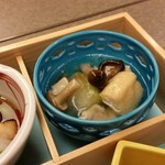 日本料理 御河 - 冬瓜、干椎茸、薄揚げ、鶏肉、占地