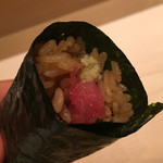 鮨 とかみ - 2016/7_鮪の突先の手巻き