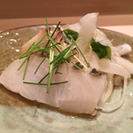 鮨 とかみ - 2016/7_真魚鰹と新玉ねぎ