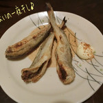 菜食家 月とうさぎ - こまいの一夜干し(3尾/280円)はほくほくの白身！