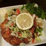 菜食家 月とうさぎ - うさぎ風山賊焼き(750円)はお肉ジューシィで、野菜たっぷり乗って美味しい♪