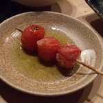 焼鳥 鳥せい - プチトマトとオリーブオイル