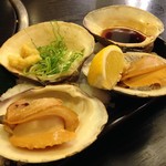 海鮮料理 吾作どん  - H.28.8.15.夜 はまぐり磯焼 580円