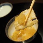 弧玖 - 賀茂茄子と鰻、大根の蒸し物
      「2016.08撮影」