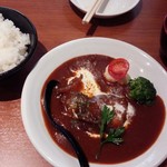 肉系居酒屋 肉十八番屋 - 牛タンシチューと御飯とお味噌汁(16-08)