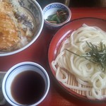 うどん市 - ザル穴子天丼セット（1230円）