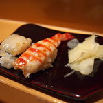 鮨富 - エビ、ホタテ