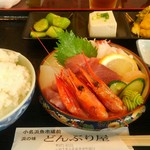 どんぶり屋 - 刺身盛り定食（1,680円+TAX）
