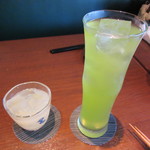 USHIO - 鶴梅　柚子　ロック 750円＆静岡割り　焼酎緑茶割り　600円　　
