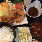 りんどう - チキン唐揚げ定食（涙）