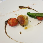 ラ クレリエール - 北海道釧路のエイ頬肉　万願寺唐辛子と石川県産トマト