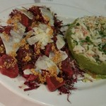 トラットリア グランボッカ - 馬肉のカルパッチョとアボカド蟹