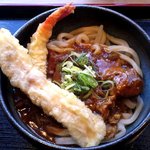 本格うどん麦縄 - ぼっかけカレーうどん＋いか天＋えび天