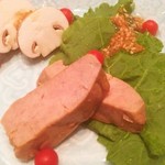 鮨 とかみ - 2016.7.  鮟肝・生マッシュルーム・ケール・マイクロトマト