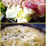 豊田屋 - アンコウ、あん肝、白子の鍋