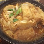 めん処すずき - ひさびさにー♡
      天ぷら味噌煮込みうどん
      麺はきしめん！
      
      てんぷらは写ってないけど横におる( ^ω^ )