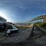 希凛 - お店と明石海峡大橋