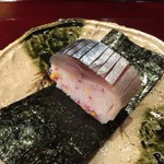 二条城ふる田 - 鯖鮨の手巻、菊花飯