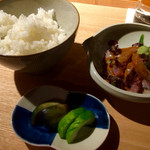 まる富 - お食事：鯵ごま茶漬け