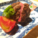 肉料理：岩手牛ヒレ肉ロースト山山葵醤油