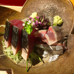 お造り：鰹・新秋刀魚