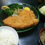 とんかつ鉄平 - 大ロースとんかつ定食