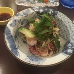 旬菜 すがや - タコとオクラの梅ワサビ和え