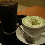 ル カフェ フロ - 「アイスコーヒー（Lサイズ）」と「抹茶オレ（Mサイズ）」