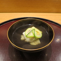 日本料理 太月 - 結びキスと玉子豆腐の椀物