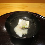 おこぜの葛うちと絹ごし豆腐の椀物