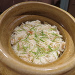 豪龍久保 - 毛蟹の炊き込みご飯アップ