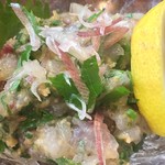 美よし野寿司 - 活トビウオなめろう('16.08)