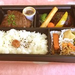 So-zai - 常陸牛ステーキ＆ハンバーグ弁当 ^ω^