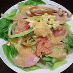 さくらんぼ - ロースハムと生野菜の冷製パスタ、パスタ大盛