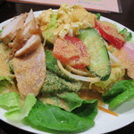 さくらんぼ - ロースハムと生野菜の冷製パスタ、パスタ大盛