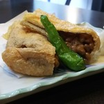 Izakayaseiriyuu - 油揚げ納豆はさみ揚げ 320円(日替わりおすすめメニュー)