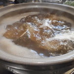 居酒屋たちばな - ぐつぐつ煮えて・・・