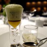 レフェルヴェソンス - 鱧、南瓜、バジル、すだち。泡のお料理。