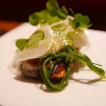 TACUBO - 5時間かけてコンフィした鮎に青トマトと加賀太きゅうりとおかひじき