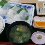 深海魚料理 魚重食堂 - 赤いか刺身定食　1,400円
            