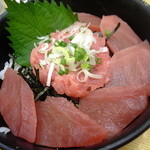 魚河岸 まぐろ市場 - まぐろとねぎとろの二色丼